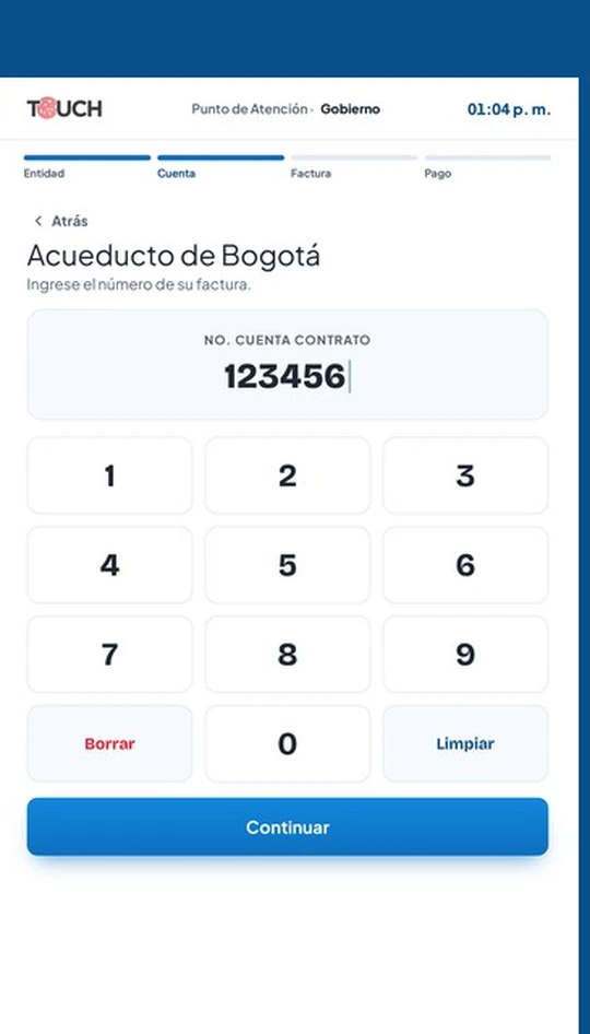 Pantalla 4 · Teclado seguro