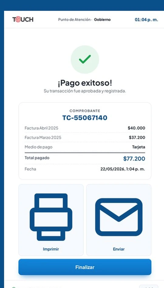 Pantalla 7 · Comprobante